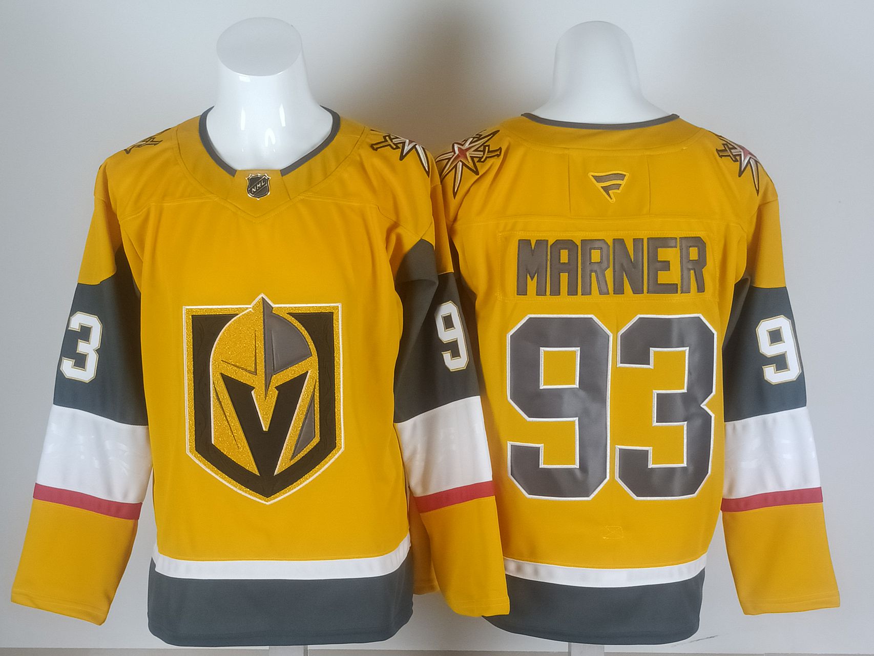 Men 2026 Vegas Golden Knights #93 Marner Yellow NHL Jersey style 01